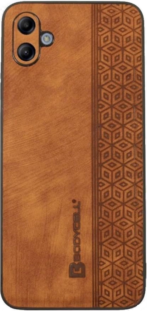 Bodycell Pattern Leather - Σκληρή Θήκη Samsung Galaxy A04e - Brown (5206015068669)