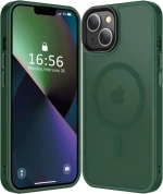 HappyCase Ημιδιάφανη Σκληρή Θήκη MagSafe - Apple iPhone 15 - Matte Midnight Green (8719246412332)