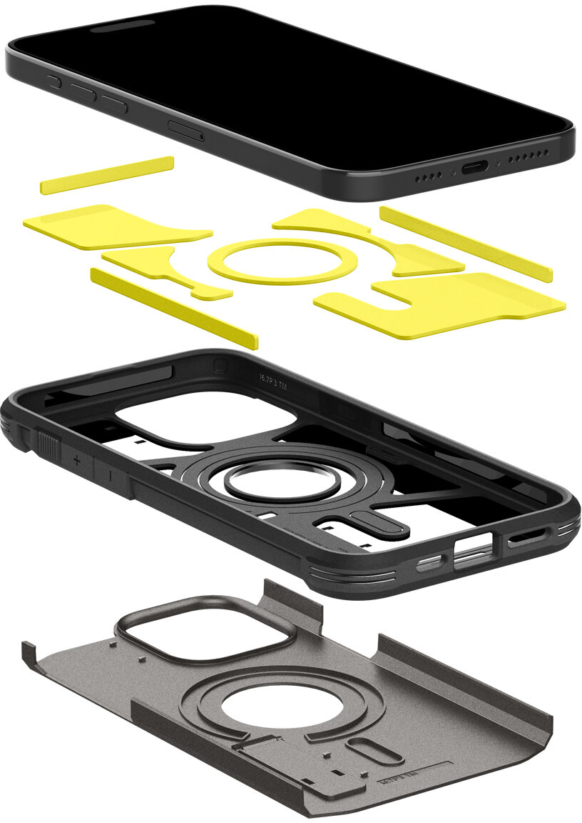 Spigen Tough Armor MagFit - Ανθεκτική Θήκη MagSafe Apple iPhone 15 Pro Max - Gunmetal (ACS06593)