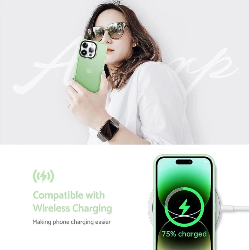 HappyCase Ημιδιάφανη Σκληρή Θήκη - Apple iPhone 15 Pro Max - Matte Green (8719246412691)