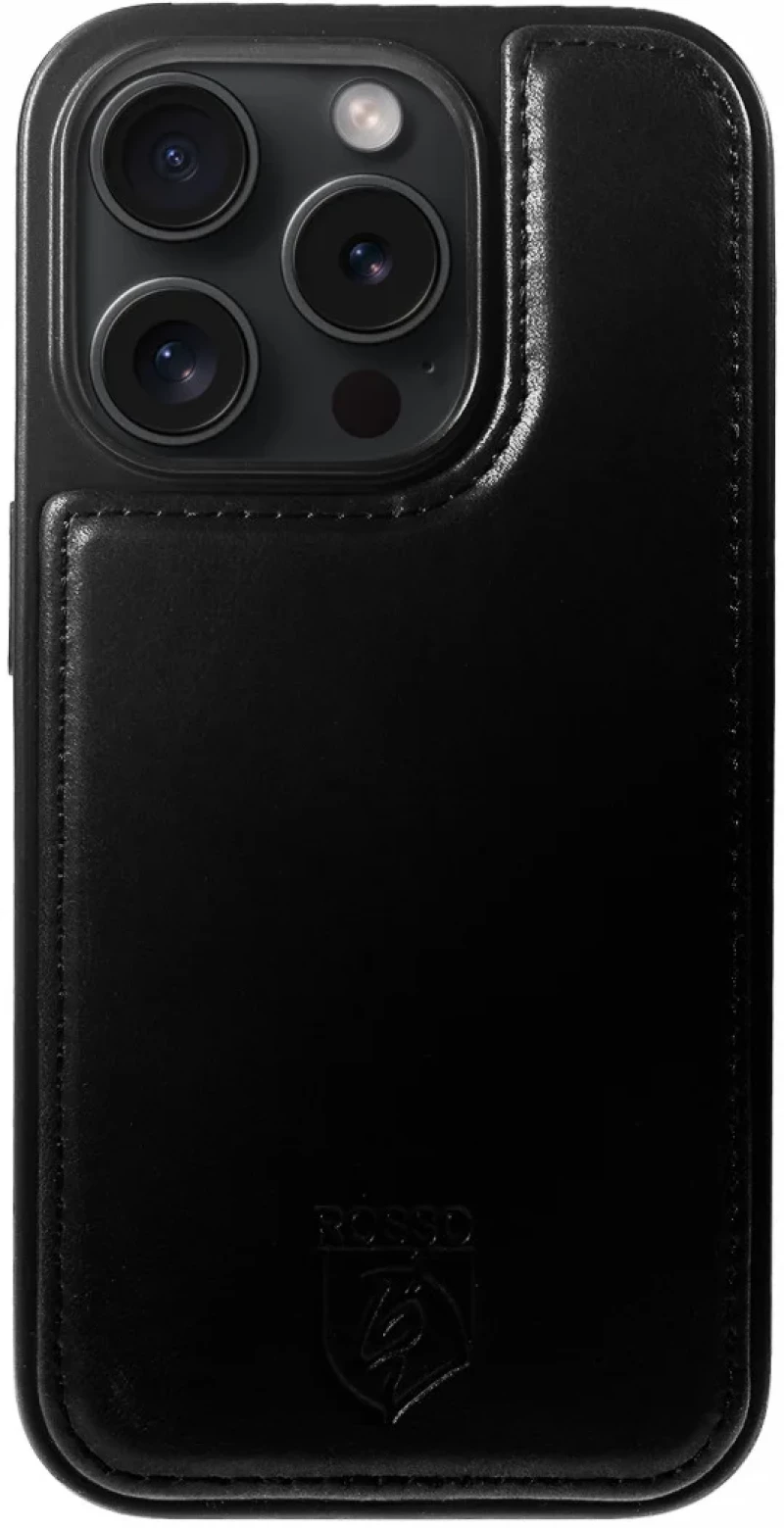Rosso Elite - MagSafe Δερμάτινη Θήκη / Πορτοφόλι - Apple iPhone 14 Pro - Black (8719246420092)