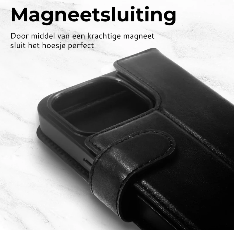 Rosso Elite - MagSafe Δερμάτινη Θήκη / Πορτοφόλι - Apple iPhone 14 Pro - Black (8719246420092)