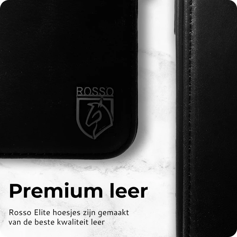 Rosso Elite - MagSafe Δερμάτινη Θήκη / Πορτοφόλι - Apple iPhone 14 Pro - Black (8719246420092)
