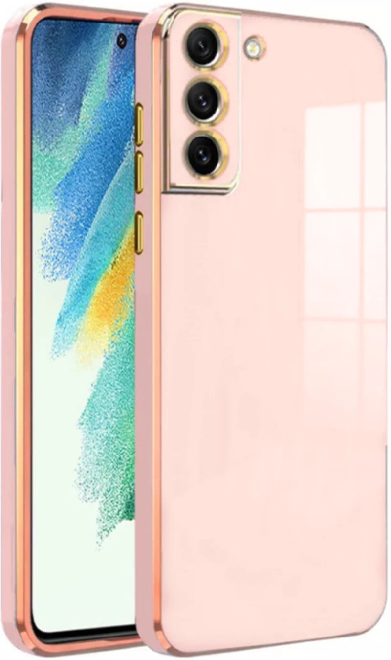 Bodycell Gold Plated - Θήκη Σιλικόνης Samsung Galaxy S21 5G - Pink (5206015071454)