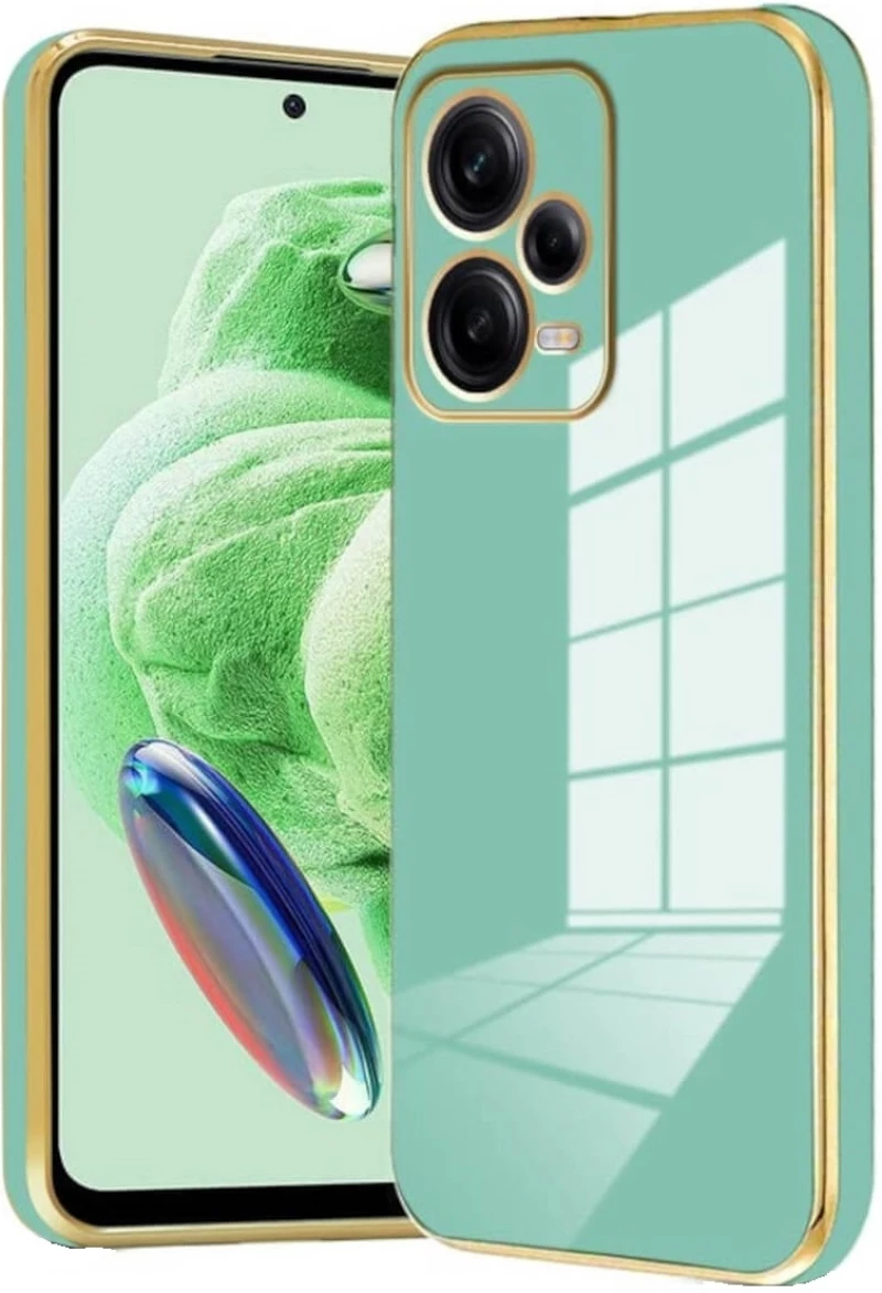 Bodycell Gold Plated - Θήκη Σιλικόνης Xiaomi Redmi Note 12 5G / Poco X5 - Mint Green (5206015071713)