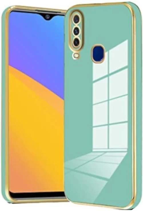 Bodycell Gold Plated - Θήκη Σιλικόνης Samsung Galaxy A20s - Mint Green (5206015071065)
