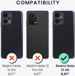 KWmobile Θήκη Σιλικόνης Xiaomi Redmi Note 12 4G με Πλαίσιο Κάμερας - Arctic Night (61181.207)