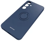 Θήκη Σιλικόνης με Μεταλλικό Μαγνητικό Ring Holder - Samsung Galaxy S24 Plus - Spacecase Silicone Ring - Blue (5905719106744)