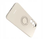 Θήκη Σιλικόνης με Μεταλλικό Μαγνητικό Ring Holder - Samsung Galaxy S24 - Spacecase Silicone Ring - Bone (5905719106713)