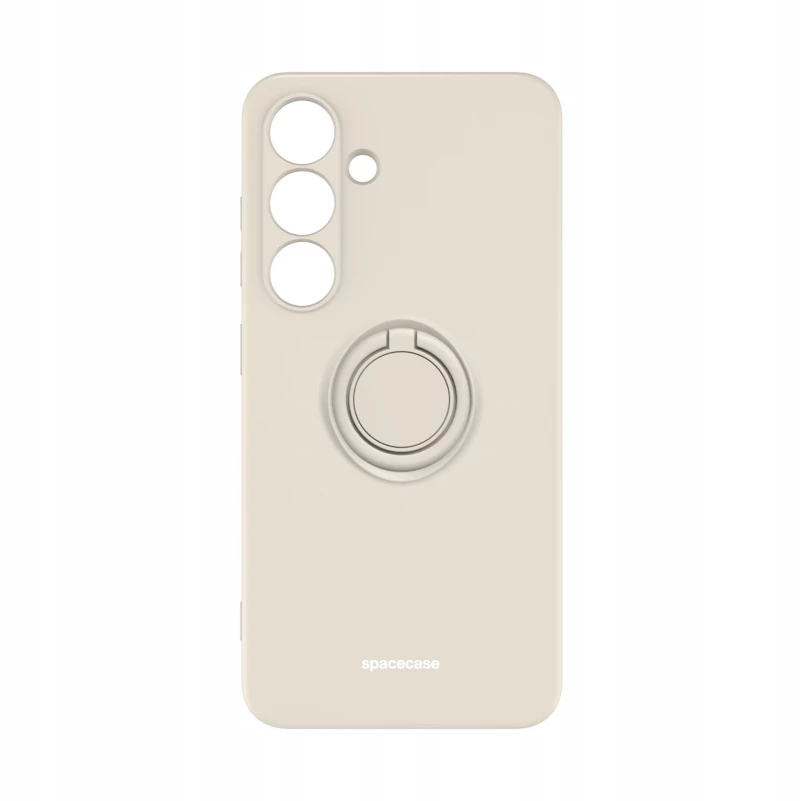 Θήκη Σιλικόνης με Μεταλλικό Μαγνητικό Ring Holder - Samsung Galaxy S24 - Spacecase Silicone Ring - Bone (5905719106713)