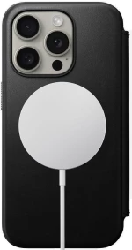 Nomad Modern Leather Folio - MagSafe Δερμάτινη Θήκη - Πορτοφόλι Apple iPhone 15 Pro - Black (NM01627685)