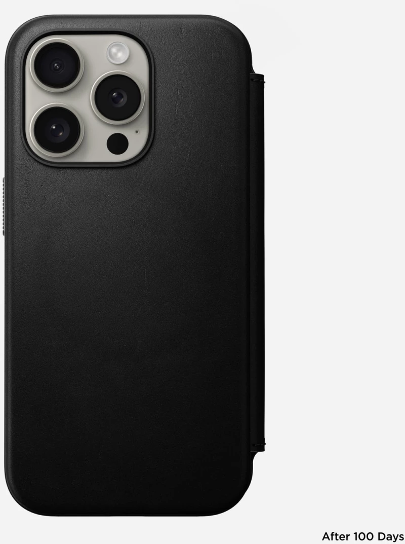 Nomad Modern Leather Folio - MagSafe Δερμάτινη Θήκη - Πορτοφόλι Apple iPhone 15 Pro - Black (NM01627685)