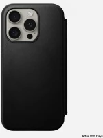 Nomad Modern Leather Folio - MagSafe Δερμάτινη Θήκη - Πορτοφόλι Apple iPhone 15 Pro - Black (NM01627685)