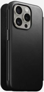Nomad Modern Leather Folio - MagSafe Δερμάτινη Θήκη - Πορτοφόλι Apple iPhone 15 Pro - Black (NM01627685)
