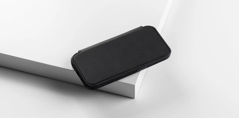 Nomad Modern Leather Folio - MagSafe Δερμάτινη Θήκη - Πορτοφόλι Apple iPhone 15 Pro - Black (NM01627685)