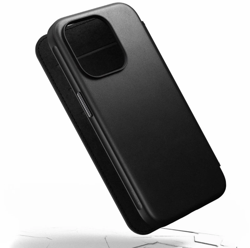 Nomad Modern Leather Folio - MagSafe Δερμάτινη Θήκη - Πορτοφόλι Apple iPhone 15 Pro - Black (NM01627685)