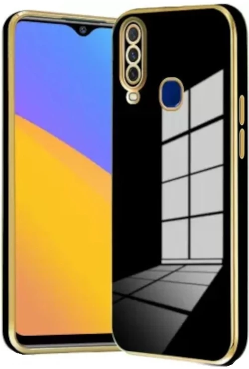 Bodycell Gold Plated - Θήκη Σιλικόνης Samsung Galaxy A20s - Black (5206015071058)