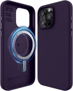 Elago Magnetic Silicone Case - Premium MagSafe Θήκη Σιλικόνης - Apple iPhone 15 Pro Max - Deep Purple (ES15MSSC67PRO-DPU)