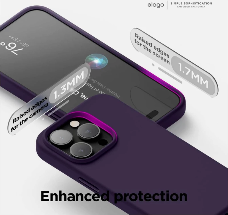 Elago Magnetic Silicone Case - Premium MagSafe Θήκη Σιλικόνης - Apple iPhone 15 Pro Max - Deep Purple (ES15MSSC67PRO-DPU)