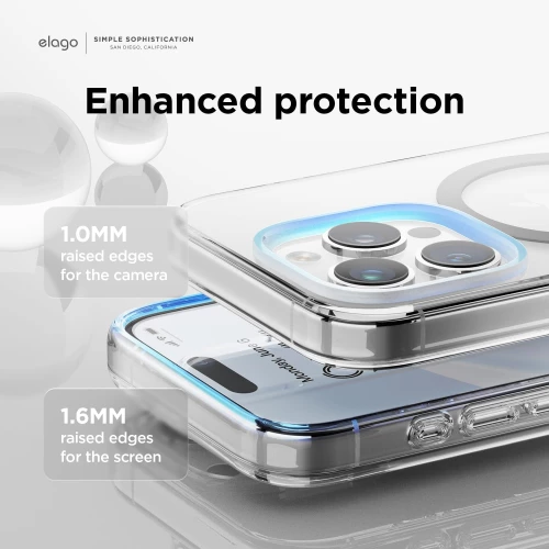 Elago Magnetic Hybrid - Διάφανη Σκληρή Θήκη MagSafe - Apple iPhone 15 Pro - Transparent / Medium Grey (ES15MSHB61PRO-TRMGY)
