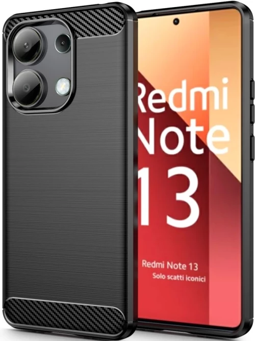 Θήκη Σιλικόνης - Xiaomi Redmi Note 13 4G - Tech-Protect Carbon - Black (5906302300273)