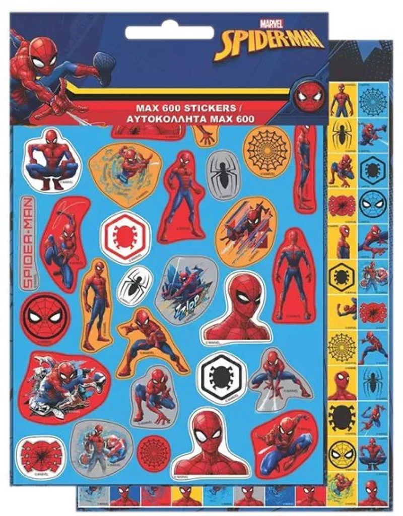 GIM Αυτοκολλητα Max Stickers 600 Spiderman - 777-51979