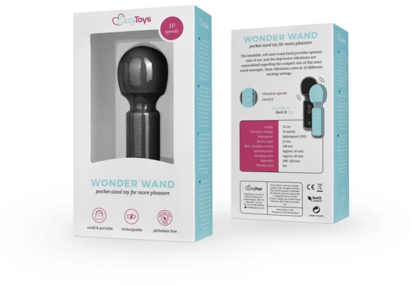 Δονητής Wand Mini Easytoys Mini Vibe Μαύρος
