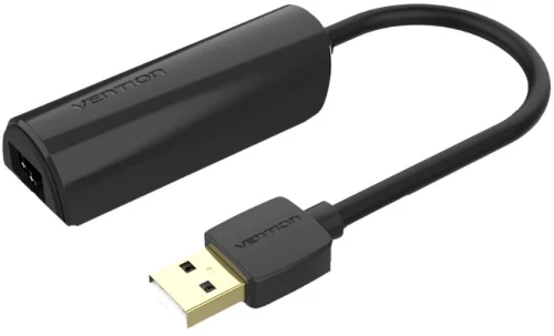 Vention usb 2.0 to 100mbps Ethernet Adapter abs Type Black 0.15m (Cegbb) (Vencegbb)