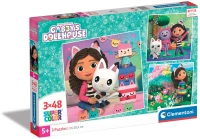 Clementoni Παιδικό Παζλ Super Color Gabby's Dollhouse 3x48 τμχ