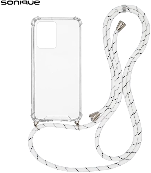 Θήκη Σιλικόνης με Κορδόνι Sonique Armor Clear Xiaomi Redmi Note 12 4G Rainbow Λευκό - Sonique - Rainbow Λευκό - Redmi Note 12 4G - Θήκες Πλάτης