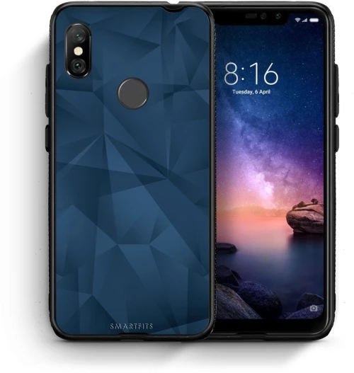 Geometric Blue Abstract - Xiaomi Redmi Note 6 Pro case