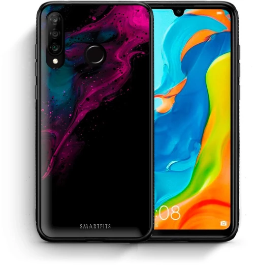 Watercolor Pink Black - Huawei P30 Lite case