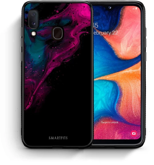 Watercolor Pink Black - Samsung Galaxy A20e case