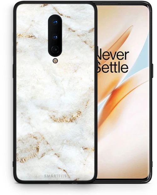 White Gold Marble - OnePlus 8 case