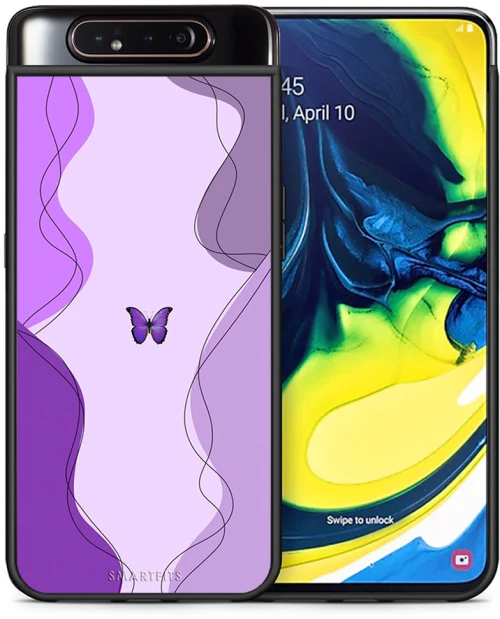 Purple Mariposa - Samsung Galaxy A80 case