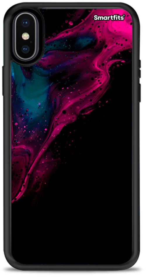 Watercolor Pink Black - iPhone X / Xs case