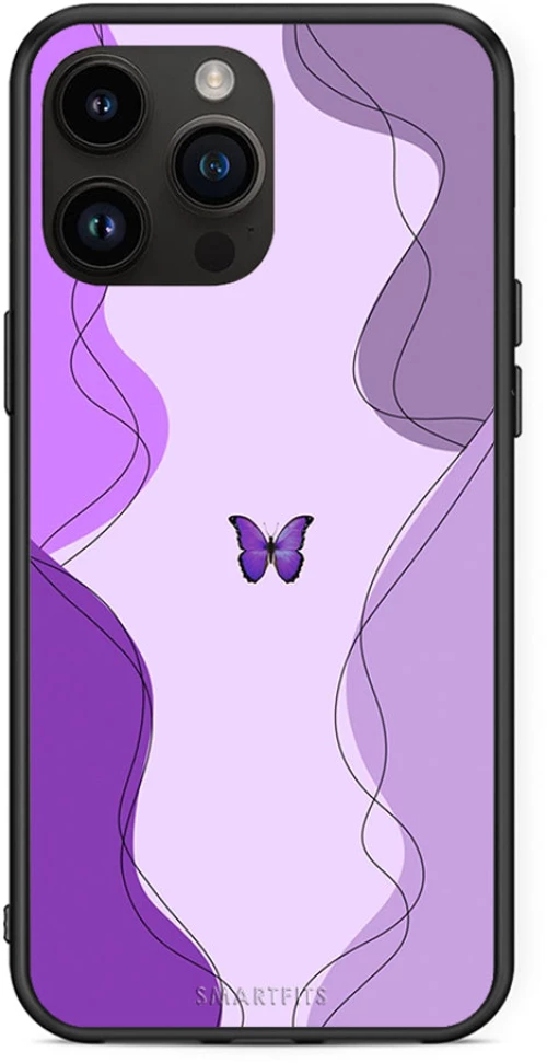 Purple Mariposa - iPhone 15 Pro Max case