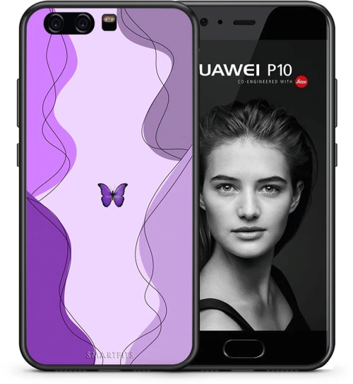 Purple Mariposa - Huawei P10 Lite θήκη