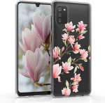 KWmobile Θήκη Σιλικόνης Samsung Galaxy A02s - Magnolias / Pink / White / Transparent (54046.02)