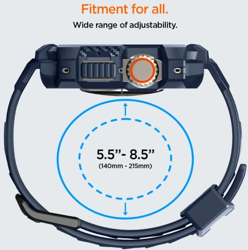 Spigen Rugged Armor Pro Θήκη Apple Watch Ultra 2 / Ultra 1 49mm - Navy Blue (ACS07389)