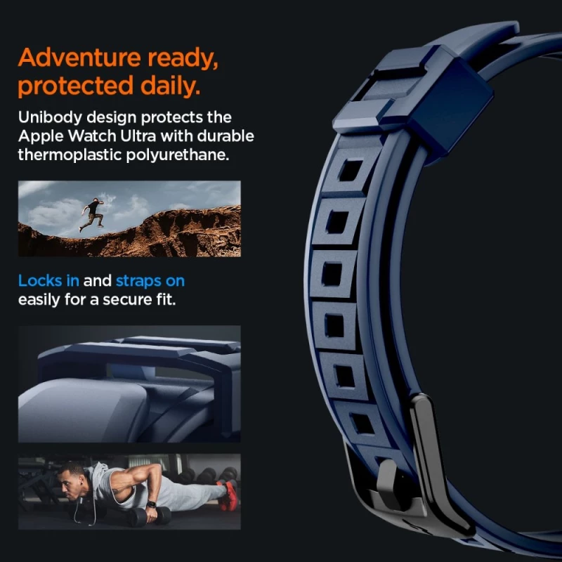 Spigen Rugged Armor Pro Θήκη Apple Watch Ultra 2 / Ultra 1 49mm - Navy Blue (ACS07389)