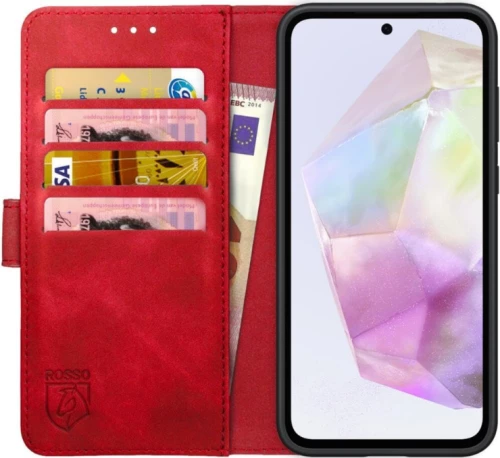 PU Θήκη Πορτοφόλι - Samsung Galaxy A35 - Rosso Element - Red (8719246438332)