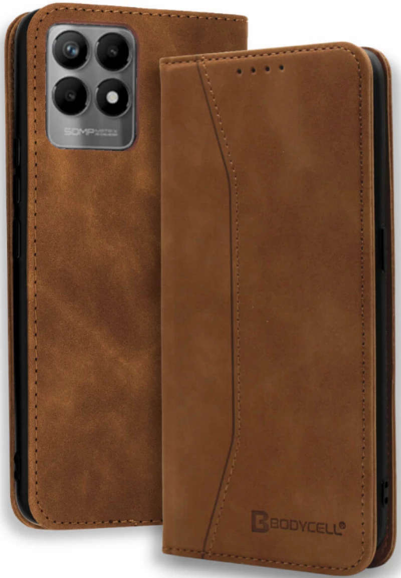 Bodycell Θήκη - Πορτοφόλι Realme 8i - Brown (5206015057892)