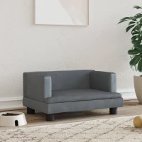 Κρεβάτι Σκύλου Σκούρο Γκρι 60 x 40 x 30 εκ. Βελούδινο Γκρι 171908