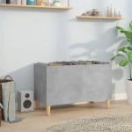 Δισκοθήκη Γκρι Σκυροδέματος 74,5x38x48 εκ. Επεξεργασμένο Ξύλο Γκρι 831961
