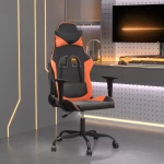 Καρέκλα Gaming Μαύρο/Πορτοκαλί Συνθετικό Δέρμα Μαύρο 3143647