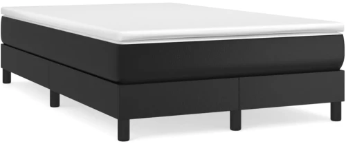 Κρεβάτι Boxspring με Στρώμα Μαύρο 120x190εκ.από Συνθετικό Δέρμα Μαύρο 3269671