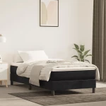 Στρώμα με Pocket Springs Μαύρο 120x190x20 εκ. Βελούδινο Λευκό 4007156