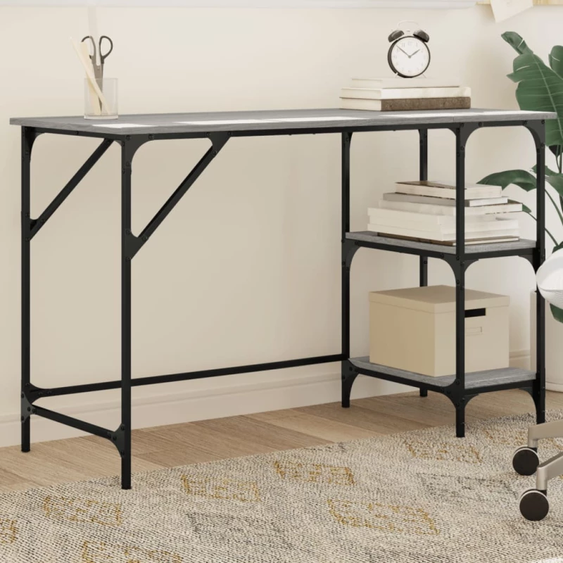 Γραφείο Γκρι Sonoma 120x50x75 εκ. Μέταλλο & Επεξεργασμένο Ξύλο Γκρι 845324