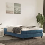 Κρεβάτι Boxspring με Στρώμα Σκούρο Μπλε 120x200 εκ. Βελούδινο Μπλε 3144325